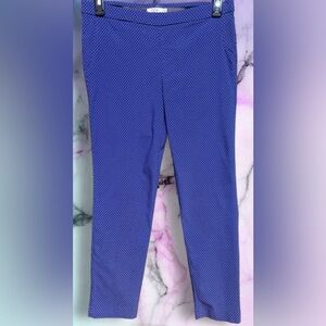 Dalia Royal Blue Polka Dot Skinny Pants size 12